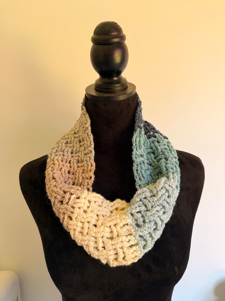 Driftwood, crocheted wool lace piece, second view