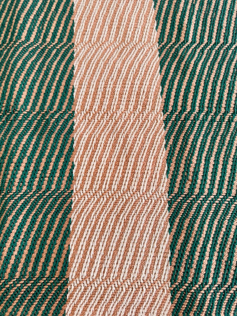 Green Chile Gold Dust, close-up detail of the twill weave