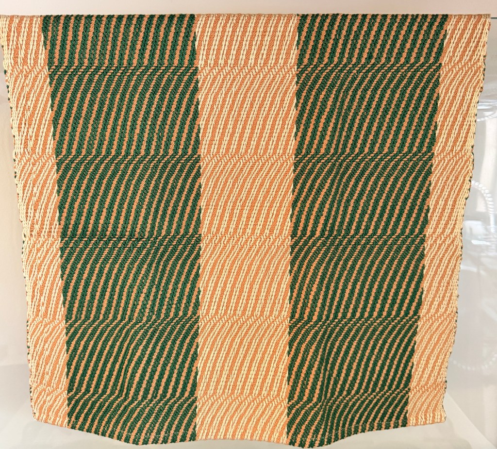 Green Chile Gold Dust on the loom, work in progress