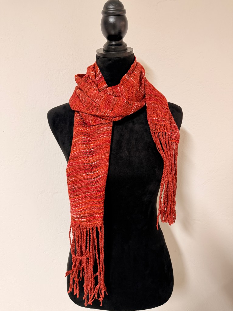 Flame of the Forest, handwoven neckwear, primary view
