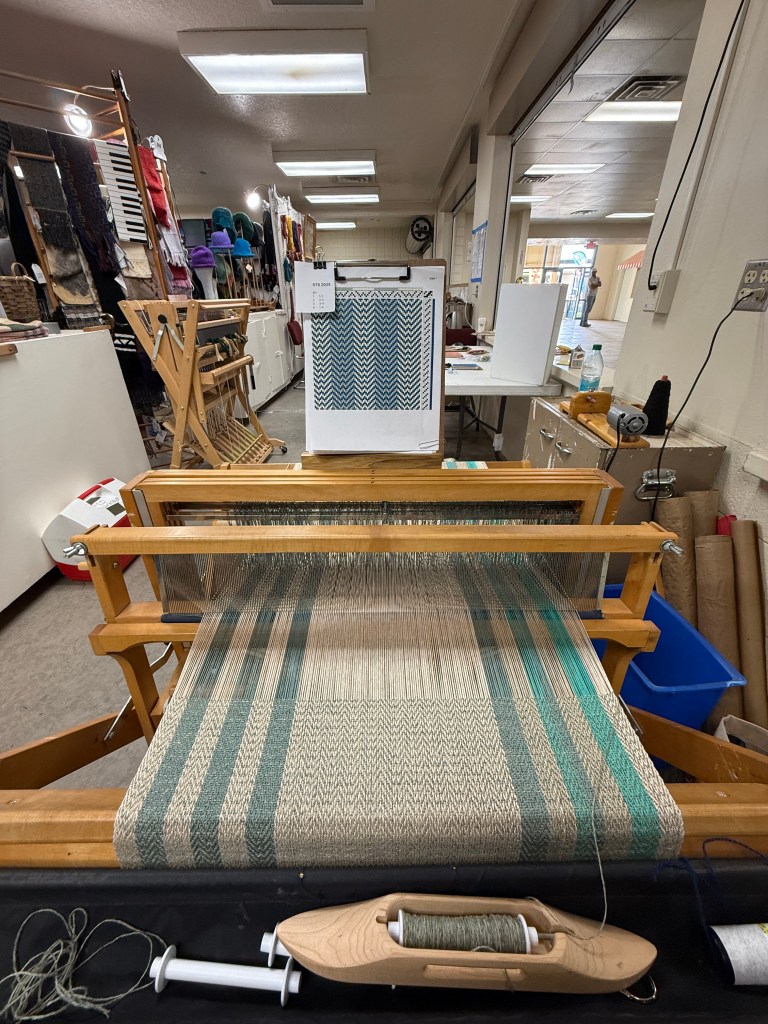 Prairie Pine on the loom, work in progress